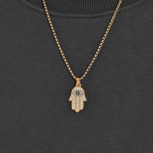 Gold Hamsa Hand Necklace