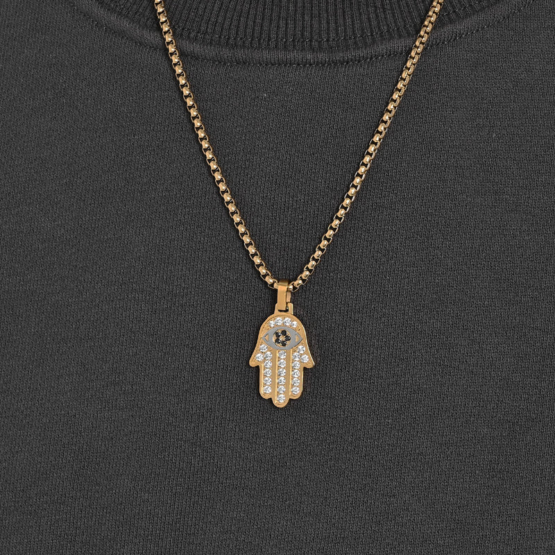 Gold Hamsa Hand Necklace