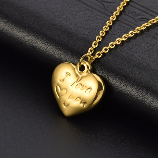 Gold Heart Pendant Necklace