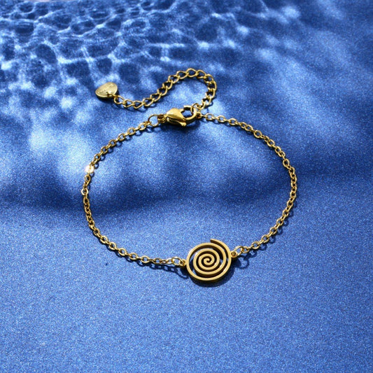 Gold Spiral Bracelet
