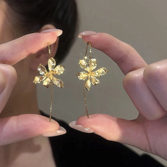Golden Flower Earrings