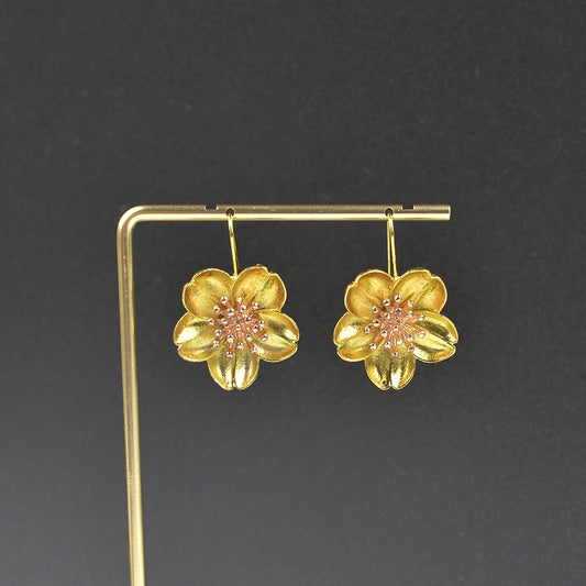 Golden Flower Earrings