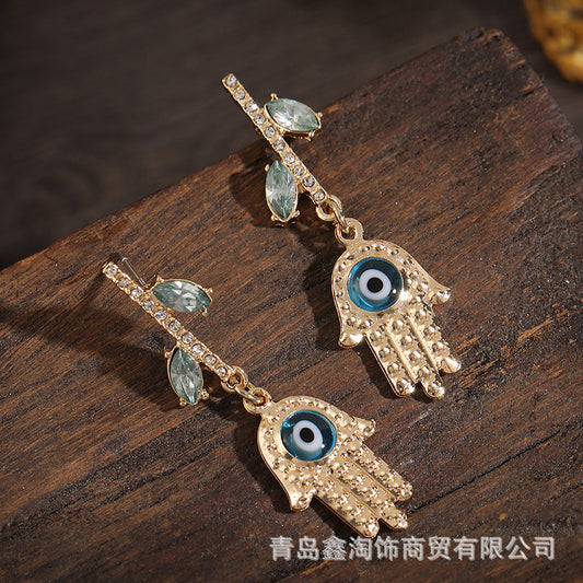 Hamsa Evil Eye Earrings