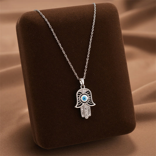 Hamsa Evil Eye Necklace