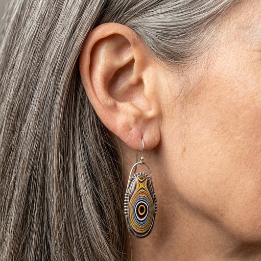 Handmade Boho Oval Earrings