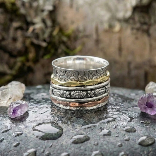 Handmade Engraved Silver Ring