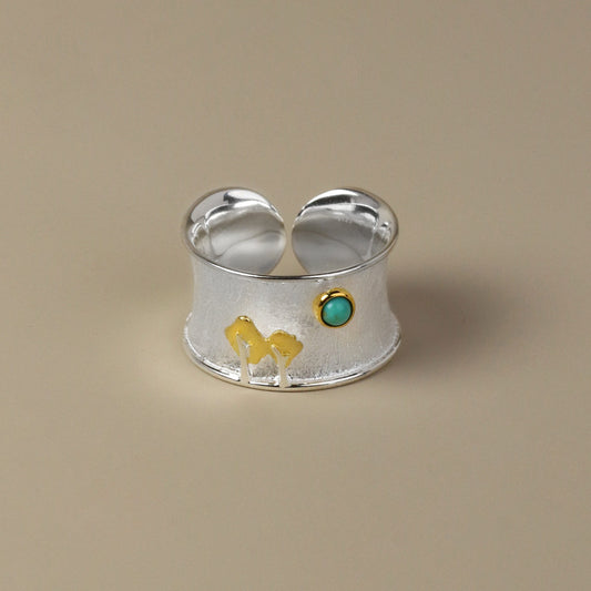 Handmade Turquoise Cuff Ring