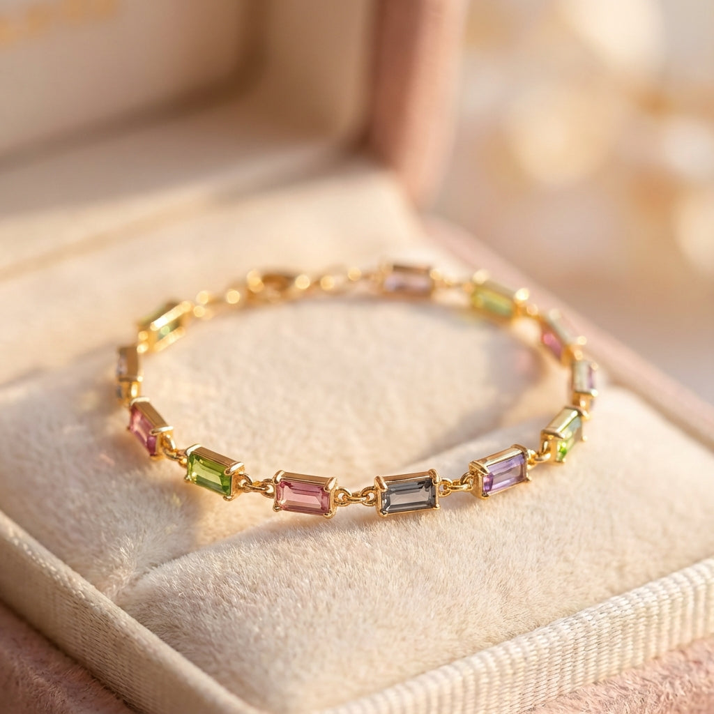 Isabella Multicolor Cz Stone Bracelet