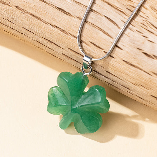 Jade Four Leaf Clover Necklace