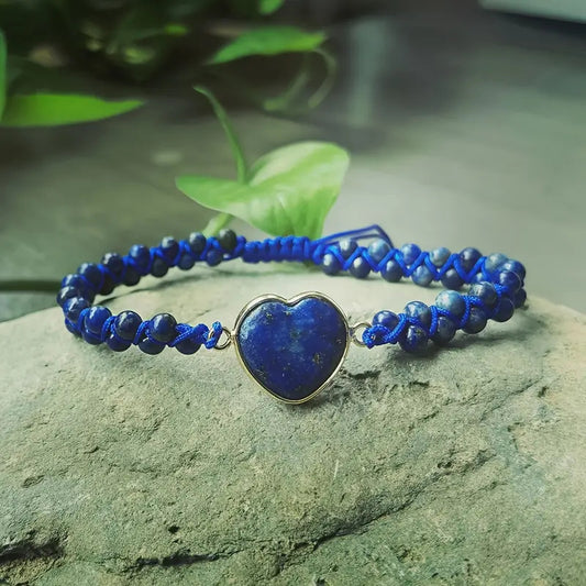 Lapis Lazuli Heart Bracelet