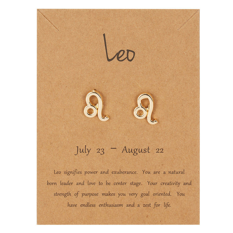 Leo Zodiac Earrings