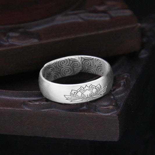 Lotus Engraved Ring