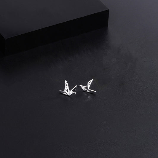 Minimalist Crane Earrings