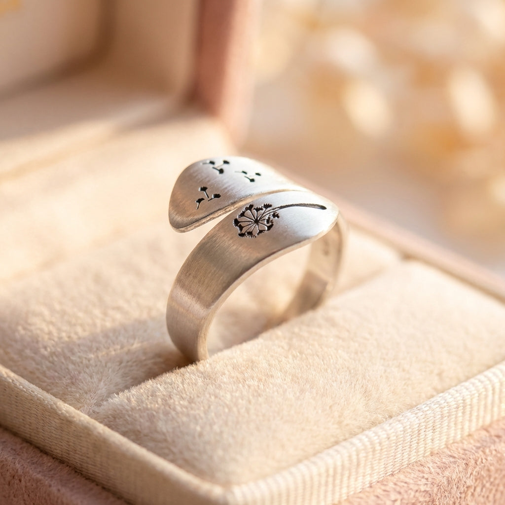 Minimalist Dandelion Ring