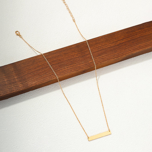 Minimalist Gold Bar Necklace