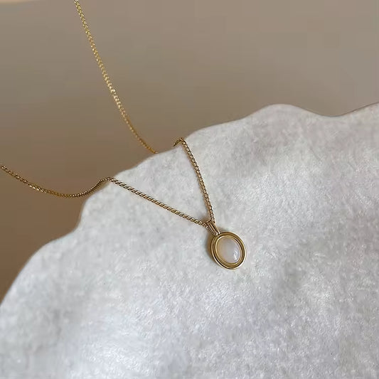 Minimalist Moonstone Necklace