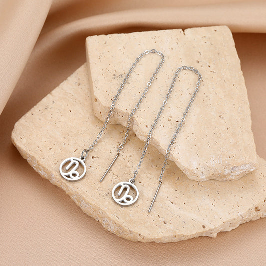 Minimalist Peace Symbol Earrings