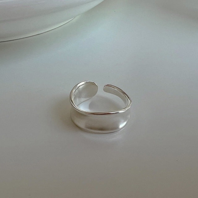 Minimalist Silver Cuff Ring