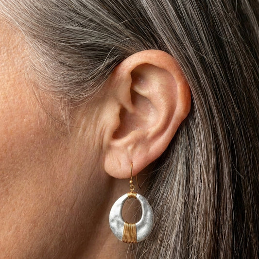 Minimalist White Copper Earrings