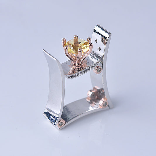 Modern Citrine Ring