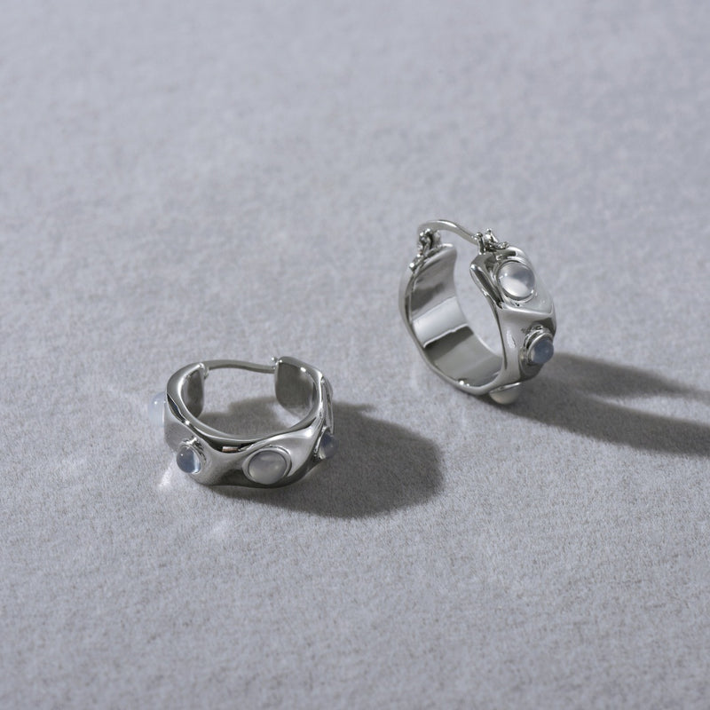 Modern Moonstone Earrings