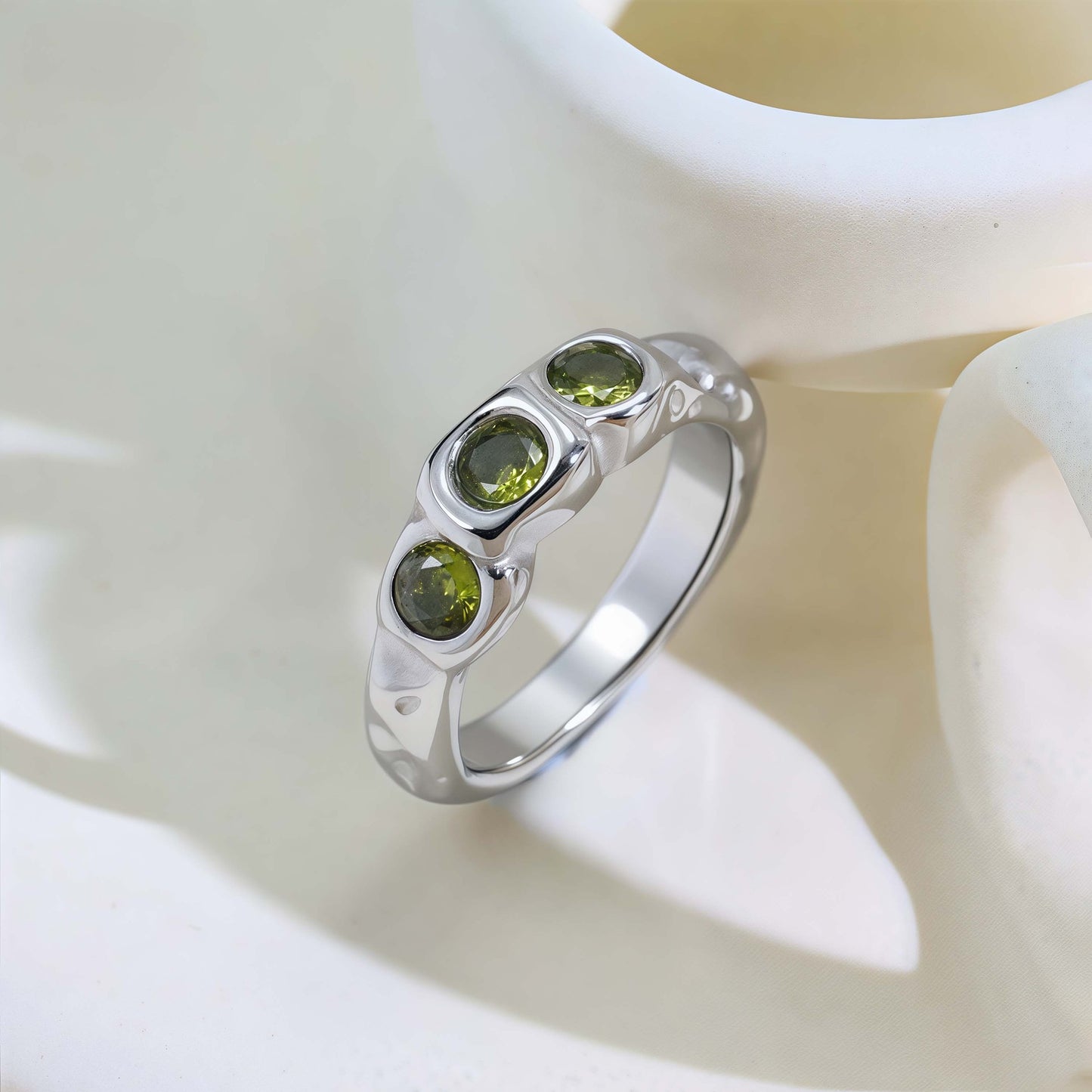 Modern Peridot Ring