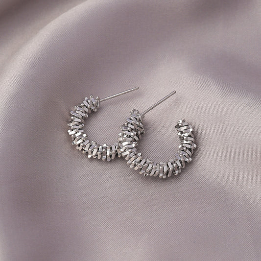 Modern Silver Hoop Earrings