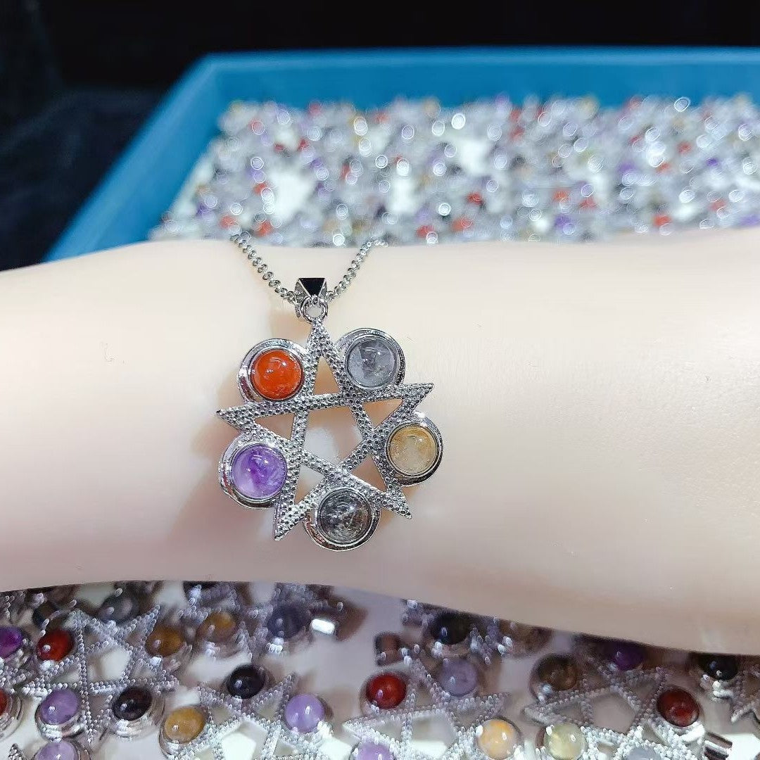 Multistone Star Necklace