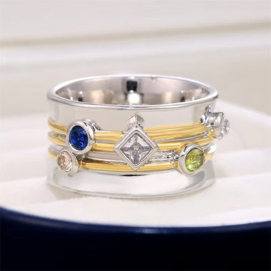 Multistone Statement Ring