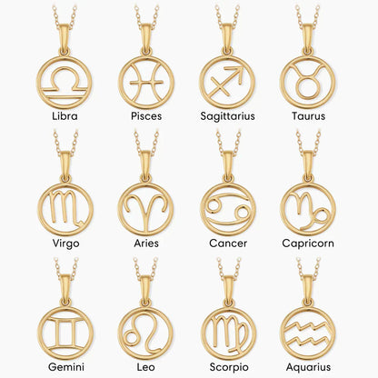 Gold Zodiac Sign Necklace