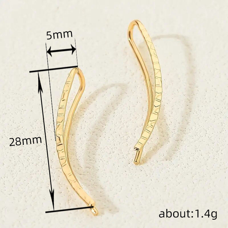 Elegant Minimalist Curved Earring