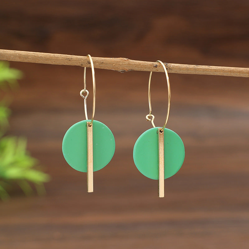 Vintage Obsidian Beam Earrings