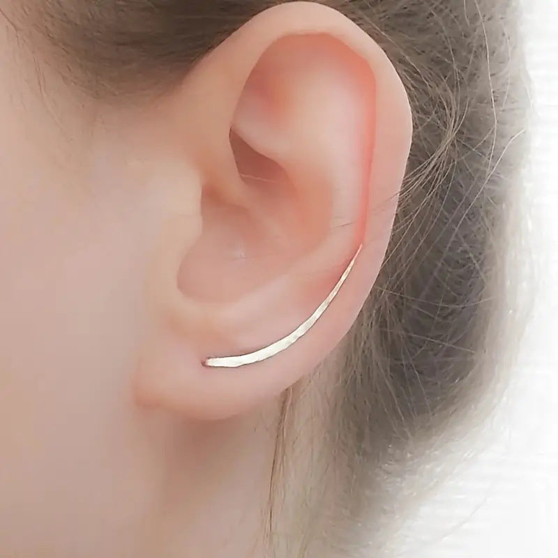 Elegant Minimalist Curved Earring