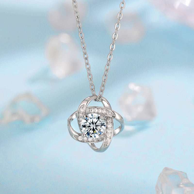 Fleur De Givre Clover Knot Set | White Gold