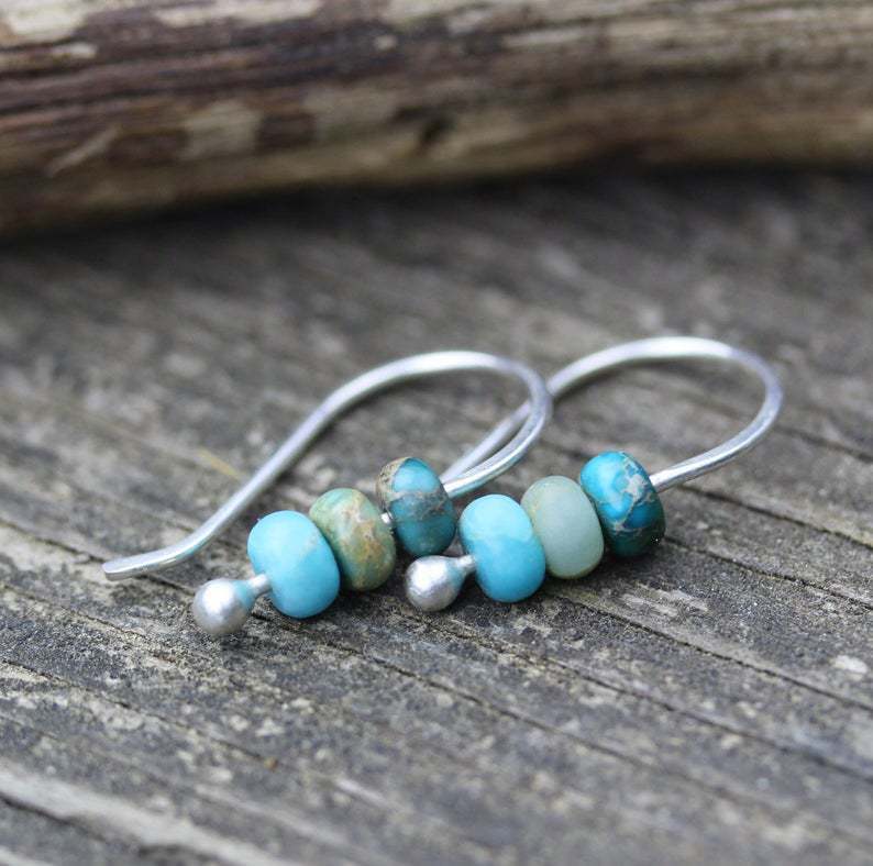 Elegant Turquoise Harmony Drop Earrings