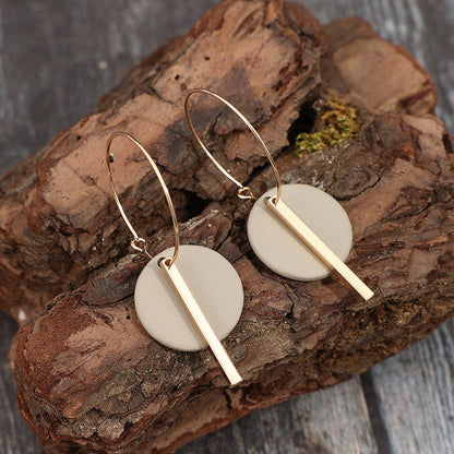 Vintage Obsidian Beam Earrings