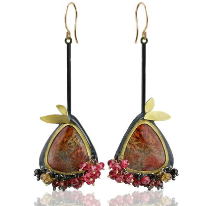 Vintage Forest Muse Drops Earrings