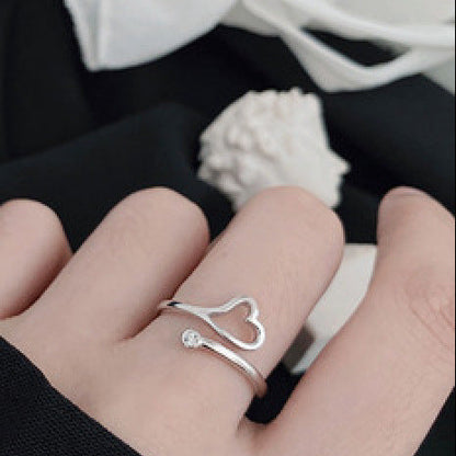 Love Volleyball Silver Ring