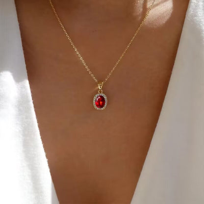 Elegant Emerald Halo Pendant Necklace