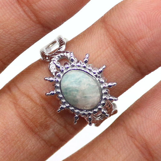 Ornate Aquamarine Ring