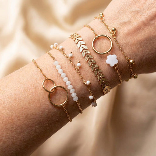 Pack Of Boho Bracelets In Gold