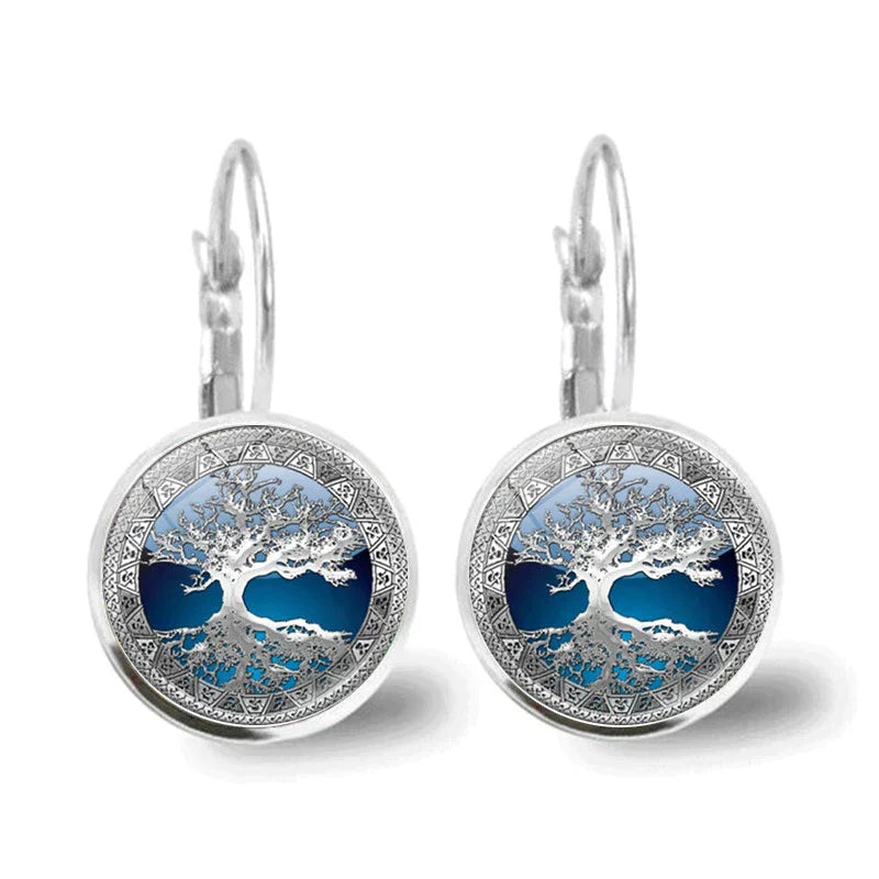 Silver Tree Of Life Earrings