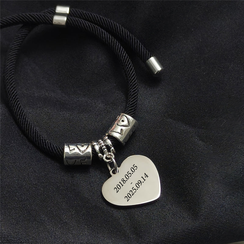 Personalized Heart Bracelet