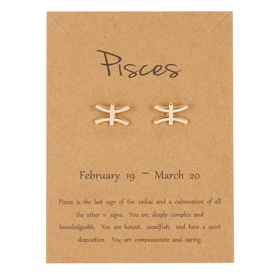 Pisces Zodiac Earrings