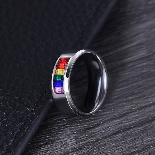 Rainbow Crystal Ring