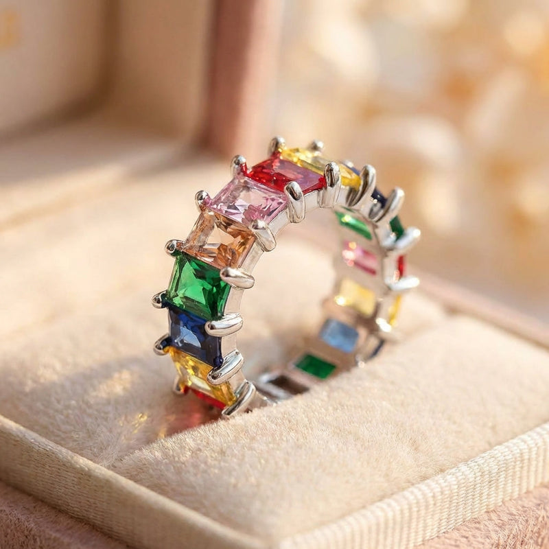 Rainbow Crystal Ring