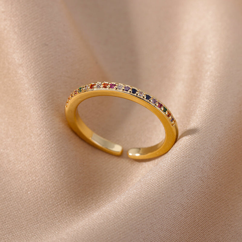 Rainbow Gemstone Ring