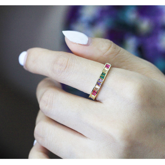 Rainbow Gemstone Ring