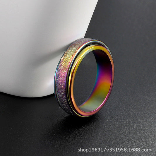 Rainbow Glitter Ring