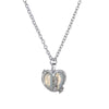 Romantic Opal Heart Necklace